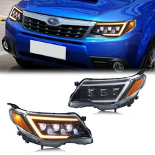 LED Headlights for Subaru Forester 2009-2013 DRL Projector Front Lamps Assembly picture