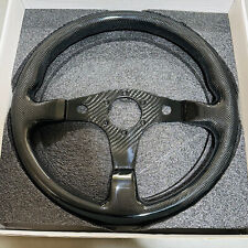 Hiwowsport 350mm 6 Bolts Carbon Fiber Steering Wheel Universal JDM 13.8in Frame picture