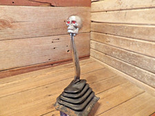 Vintage HURTS Chrome 4 Speed Gear Shifter Handle With Skull picture