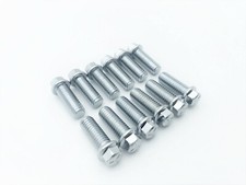 SBC Header Bolts SB Chevy V8 283 327 350 400 Exhaust 6 Point Zinc Steel 12 Pcs picture
