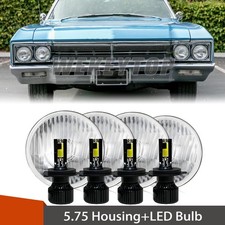 4PCS 5-3/4 5.75 LED Headlights High Low Beam H4 For Buick Wildcat 1962-1966 picture