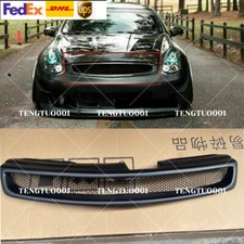 Black Grill Grille For Infiniti G G35 For Nissan Skyline 03-04 2003-2004 Sedan picture