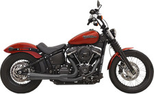 Bassani Xhaust 2-into-1 Road Rage Black Exhaust 1S72RB 2018-2021 Harley FLHC picture