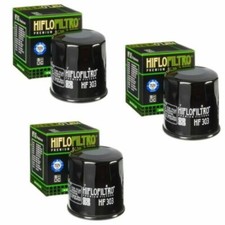 Hiflofiltro Oil Filter 3 Pack For Motorcycles Honda Kawasaki Yamaha Polaris picture