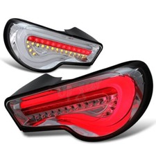 For 13-20 Subaru BRZ / Scion FR S Chrome Housing Clear Lens LED Tail Light Lamps picture