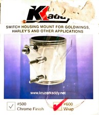 New Kruzer Kaddy Switch Mount Cup Holder Black  #600 Harley, Goldwing and others picture