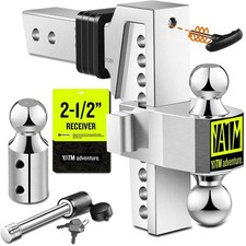 YATM Trailer Hitch Fits 2.5 Inch Receiver, 8 Inch Adjustable Drop Hitch,18500LBS picture