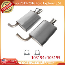 For 2011-2016 FORD EXPLORER 3.5L STAINLESS MUFFLER LEFT & RIGHT Sides picture