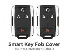 2Pcs Replacement 4 Button Key Fob Shell Case Chevy Silverado GMC Sierra Canyon picture