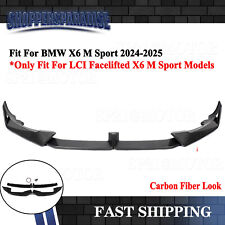 MP Style Carbon Look Front Bumper Lip Spoiler For BMW X6 G06 M Sport LCI 2024+ picture