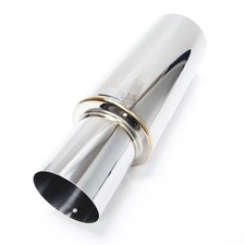 BLOX BXEX-00110 76.2mm N1 Muffler Universal Straight Tip T-304 Stainless Steel picture