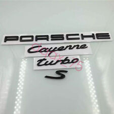 PORSCHE+Cayenne+Turbo+S Rear Badge Emblem Gloss Black Cayenne 958 picture