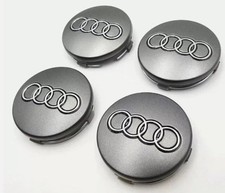 4PCS 60mm GRAY Audi Chrome Wheel Rim Center Hub Caps 4B0601170 picture
