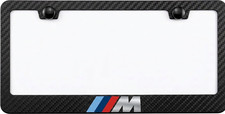 BMW M 3D simulated  carbon fiber 3d license plate frame holder picture
