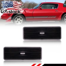 2X Smoke Lens Front Bumper Side Marker Lights For 1978-1981 Chevrolet Camaro Z28 picture