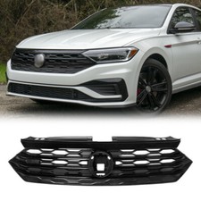 For 2019 20 2021 Volkswagen VW Jetta MK7 Front Bumper Grille Glossy Black Grill picture