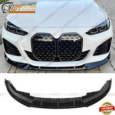 For 2021‑2024 BMW 4 Series G26 M440i 4DR M Sport Gloss Black Front Bumper Lip picture