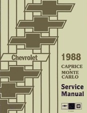 1988 Chevrolet Caprice Monte Carlo Factory Shop Service Manual picture