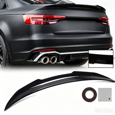Rear Trunk Spoiler Wing M4 Style Glossy Black for 2017-2024 Audi A4 S4 B9 Sedan picture