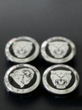 For Jaguar Wheel Center Caps Black 59mm S-Type X-type XF XJ8 XEL XJ XK XKR picture