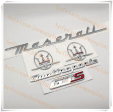 5pc Chrome Red Emblem For Maserati Quattroporte GTS Side Trunk Badges Nameplate picture