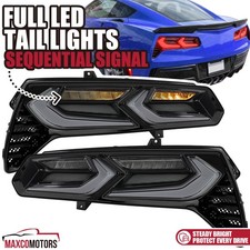 Smoke Fits 2014-2019 Chevy Corvette C7 Tail Lights LED Sequential Brake Lamps picture