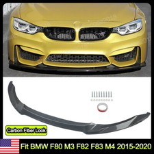1PC Carbon Look CS Style Front Lip Splitter For BMW F80 M3 F82 F83 M4 2015-2020 picture
