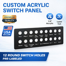 Custom Marine Switch Panel | Laser Engraved Acrylic | Made to Order .. picture
