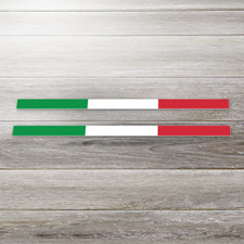 2x Thin Italy Flag Stripe Vinyl Decal Waterproof UV Resit Car Window Sticker picture