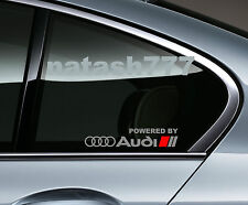 Powered by Audi Racing Sport S Line Window Decal sticker emblem logo SILVER/ Red picture