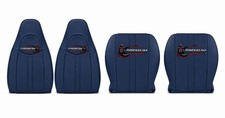 19996- 2002 For Chevy Express 1500 Van Top & Bottom Seat Cover Leather Blue Navy picture