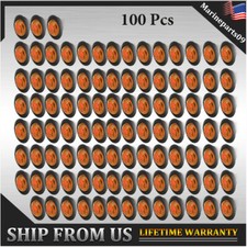 100X Amber 3/4'' LED Side Marker Lights Truck Trailer 12V Bullet Clearance Light picture