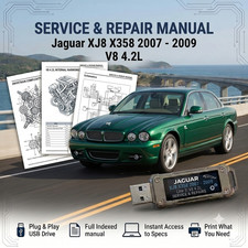 JAGUAR XJ8 X358 V8 4.2L 2007 2008 2009 SERVICE REPAIR WORKSHOP MANUAL USB picture