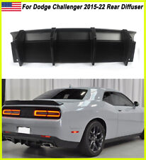 For Dodge Challenger SRT 15-2023 Matte Black Rear Bumper Lip Diffuser Shark Fins picture