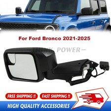 Door Mirror Driver Left Side Heated W/Blind Spot Glass For Ford Bronco 2021-2025 picture
