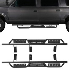 For 1992-1999 Chevy Suburban Running Boards Nerf Side Step Bars Steel Protection picture