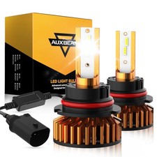 AUXBEAM HB1 9004 LED Headlight Bulb High Low Beam 6000K Bright White 52W 10000LM picture