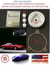 Corvette Reatta Lotus Headlight Motor Repair W/OEM Quality Gear+Instructions 2X picture