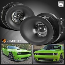 Fits 2015-2023 Dodge Challenger Clear Projector Fog Lights Lamps+Bulbs+Switch picture