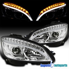 Fits 2008-2011 Benz W204 C-Class Projector Headlights W/ LED Signal Lamps picture