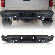 Fits 2015-2019 Silverado 2500HD/3500HD Rear Step Bumper W/ 4 Lights & D-Rings picture