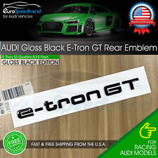 Audi e-tron GT Gloss Black Emblem 3D Badge Rear Trunk Lid Logo OEM etron GT picture