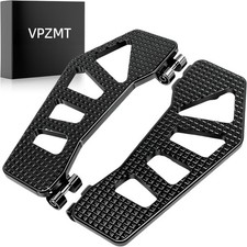 Black Driver Floorboards, Motorcycle Rider Footboards Front Footpegs for Harley picture