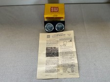NOS Vintage Stewart-Warner MECHANICAL Oil Pressure Gauge, Ammeter  Bracket box picture