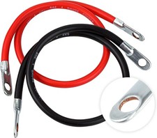 Cartman 4AWG 18-Inch Battery Inverter Cables Set, 4Gauge x 18