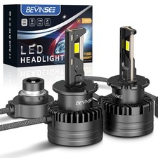 BEVINSEE D2S D2R LED Headlight Bulbs High Low Beam 6000K 80W White HID Replace picture