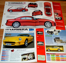2 1998 TVR CERBERA SPECS INFO ORIGINAL POSTER BROCHURE VINTAGE 98 4.5 picture