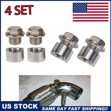 (4 Sets) 304 STAINLESS O2 OXYGEN SENSOR BUNG PLUG M18 X 1.5 THREADED picture