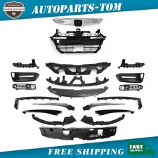 For 2018-2020 Honda Accord Complete Front Bumper Cover Kit W/Grille &Fog Lights picture