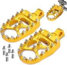 Goldfire 1 Pair Motorcycle CNC Golden Style Wide Foot Pegs  picture